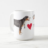 Ik hou van mijn grote Zwitserse berghond Koffiemok (Voorkant links)