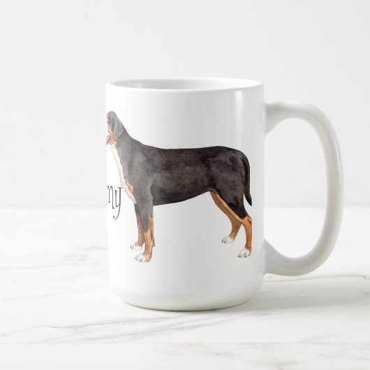 Ik hou van mijn grote Zwitserse berghond Koffiemok (Rechts)