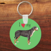 Ik hou van mijn grote Zwitserse berghond Sleutelhanger (Voorkant)