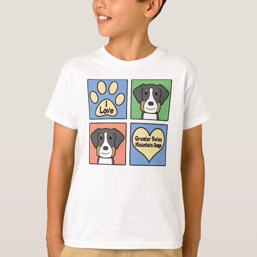 Ik hou van mijn grotere Zwitser T-shirt (Voorkant)