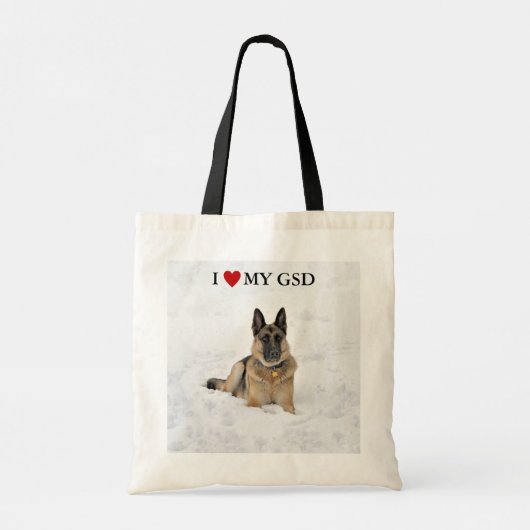 IK HOU VAN MIJN GSD CANVAS TAS (Achterkant)