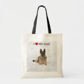 IK HOU VAN MIJN GSD CANVAS TAS (Voorkant)