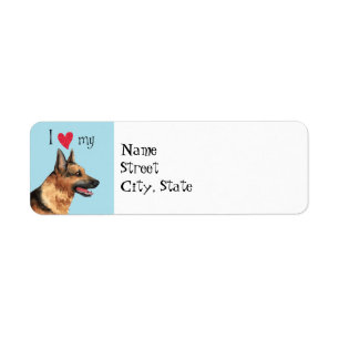 Ik hou van mijn GSD Etiket