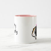 Ik hou van mijn Guinee Varkens / Cavy (glad haar) Tweekleurige Koffiemok (Center)