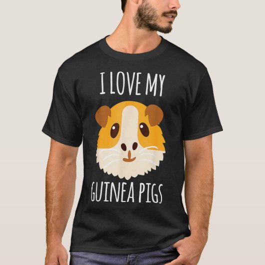 Ik hou van mijn Guinee varkens T-shirt (Voorkant)