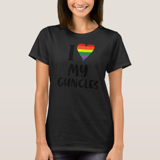 Ik hou van Mijn Guncles LGBT Gay Unisex T-shirt (Voorkant)