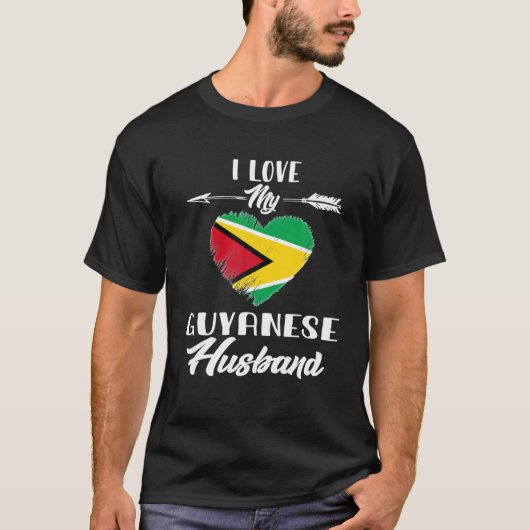 Ik hou van mijn Guyanese man Guyana T-shirt (Voorkant)