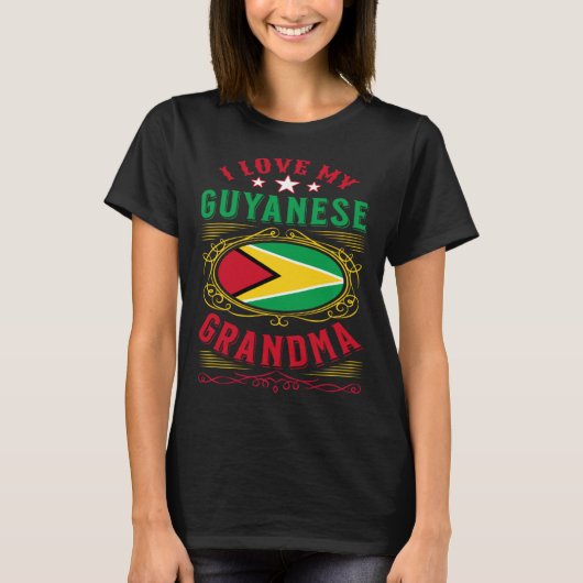 Ik hou van mijn Guyanese oma T-shirt (Voorkant)