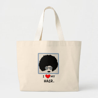 Ik hou van mijn haar - Afro Grote Tote Bag