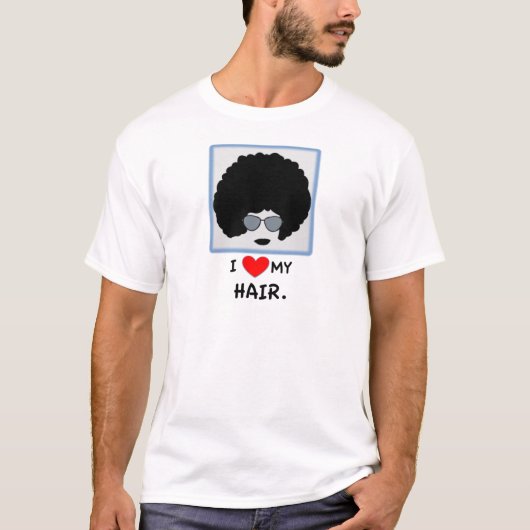 Ik hou van mijn haar - Afro T-shirt (Voorkant)