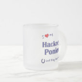 Ik hou van mijn hackney ponies (Multiple Ponies) Matglas Koffiemok (Voorkant rechts)