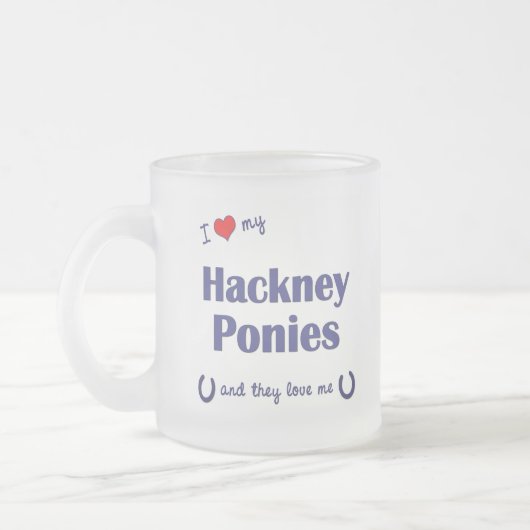 Ik hou van mijn hackney ponies (Multiple Ponies) Matglas Koffiemok (Links)