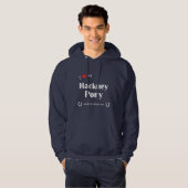 Ik hou van mijn hackney-Pony (Mannelijke Pony) Hoodie (Voorkant volledig)