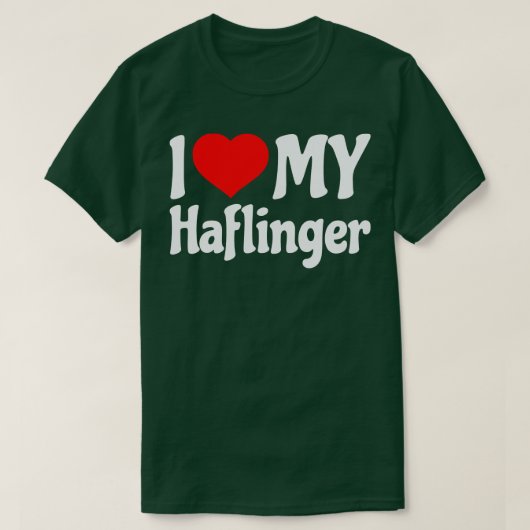 Ik hou van mijn Haflinger Paard 1 T-shirt (Design voorkant)