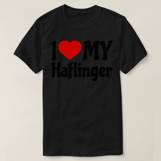 Ik hou van mijn Haflinger Paard T-shirt (Design voorkant)