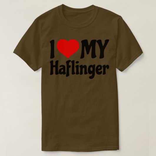 Ik hou van mijn Haflinger Paard T-shirt (Design voorkant)