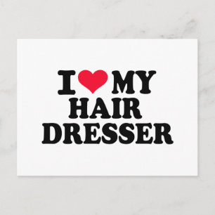 Ik hou van mijn hairdresser briefkaart