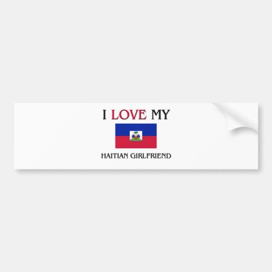 Ik hou van mijn Haïtiaans Vriendin Bumpersticker (Voorkant)