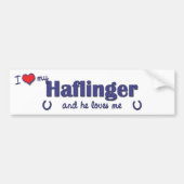 Ik hou van mijn haklinger (mannelijk paard) bumpersticker (Voorkant)