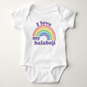 Ik hou van mijn Halaboji - Cute Rainbow Romper (Voorkant)