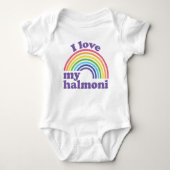 Ik hou van mijn Halmoni - Cute Rainbow Romper (Voorkant)