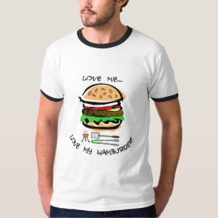 Ik hou van mijn hamburger. t-shirt