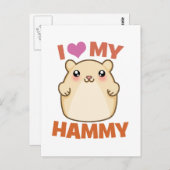 Ik hou van mijn Hammy Briefkaart (Voorkant / Achterkant)