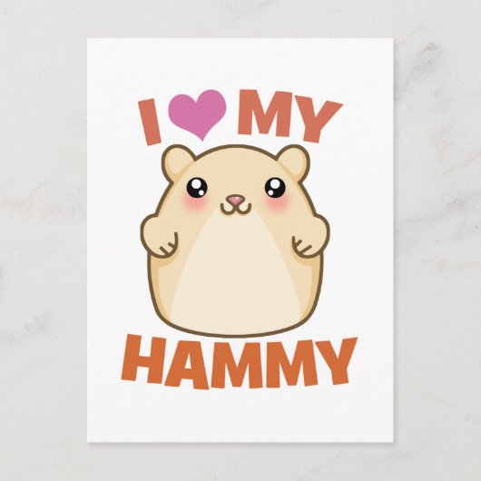 Ik hou van mijn Hammy Briefkaart (Voorkant)