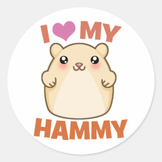 Ik hou van mijn Hammy Ronde Sticker