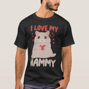 Ik hou van mijn Hammy T-shirt voor hamsterliefhebb