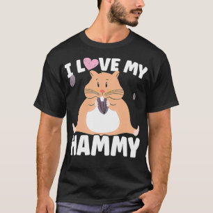 Ik hou van mijn Hamster Eigenaar Fluffy Rodent Pet T-shirt