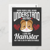 Ik hou van mijn hamster Funny Rodent Love Pet Briefkaart (Voorkant / Achterkant)