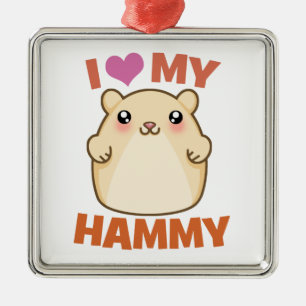 Ik hou van mijn Hamster Holiday Ornament