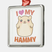 Ik hou van mijn Hamster Holiday Ornament (Links)