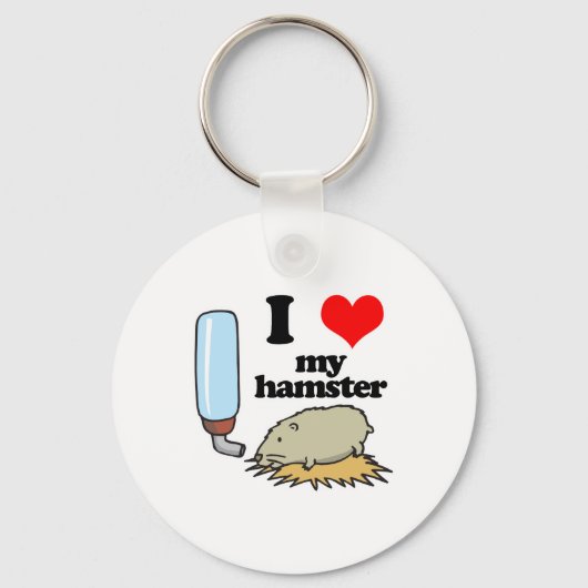 Ik hou (van) mijn hamster sleutelhanger (Voorkant)