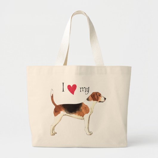 Ik hou van mijn Harrier Grote Tote Bag (Voorkant)