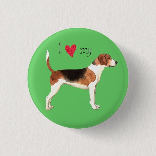 Ik hou van mijn Harrier Ronde Button 3,2 Cm (Voorkant)