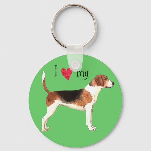 Ik hou van mijn Harrier Sleutelhanger (Voorkant)