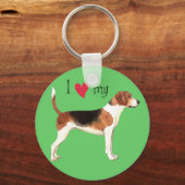 Ik hou van mijn Harrier Sleutelhanger (Voorkant)