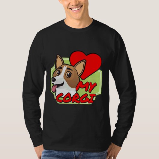 Ik hou van mijn hart Corgi T-shirt (Voorkant)