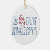 Ik hou van mijn hart keramisch ornament (Rechts)