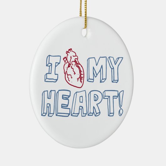 Ik hou van mijn hart keramisch ornament (Rechts)