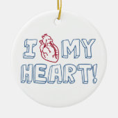 Ik hou van mijn hart keramisch ornament (Voorkant)