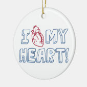 Ik hou van mijn hart keramisch ornament (Links)
