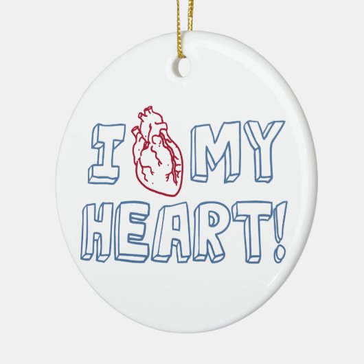 Ik hou van mijn hart keramisch ornament (Links)