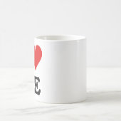 Ik hou van mijn hart koffiemok (Center)