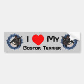 Ik hou van mijn hart, mijn Boston Terrier Bumpersticker (Voorkant)