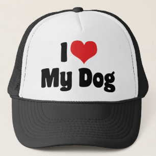 Ik hou van mijn hart mijn hond - hondenliefhebber trucker pet