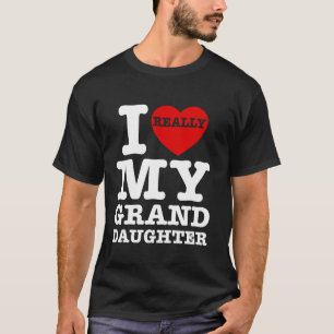 Ik hou van mijn hart Mijn kleindochter Opa Oma Mat T-shirt