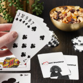 Ik hou van mijn hart poedel pokerkaarten (Insitu)